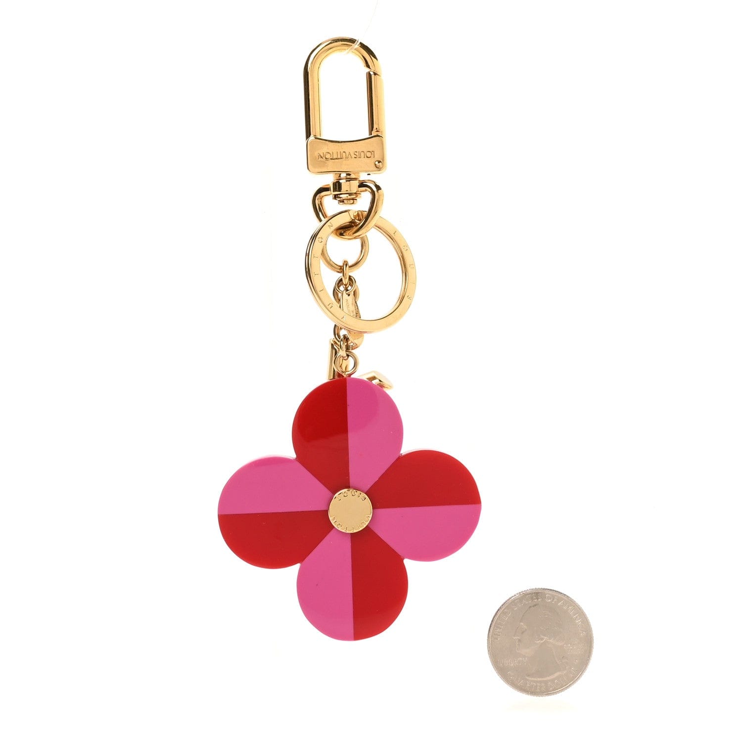 Louis Vuitton Flower and V Bag Charm PM Pink