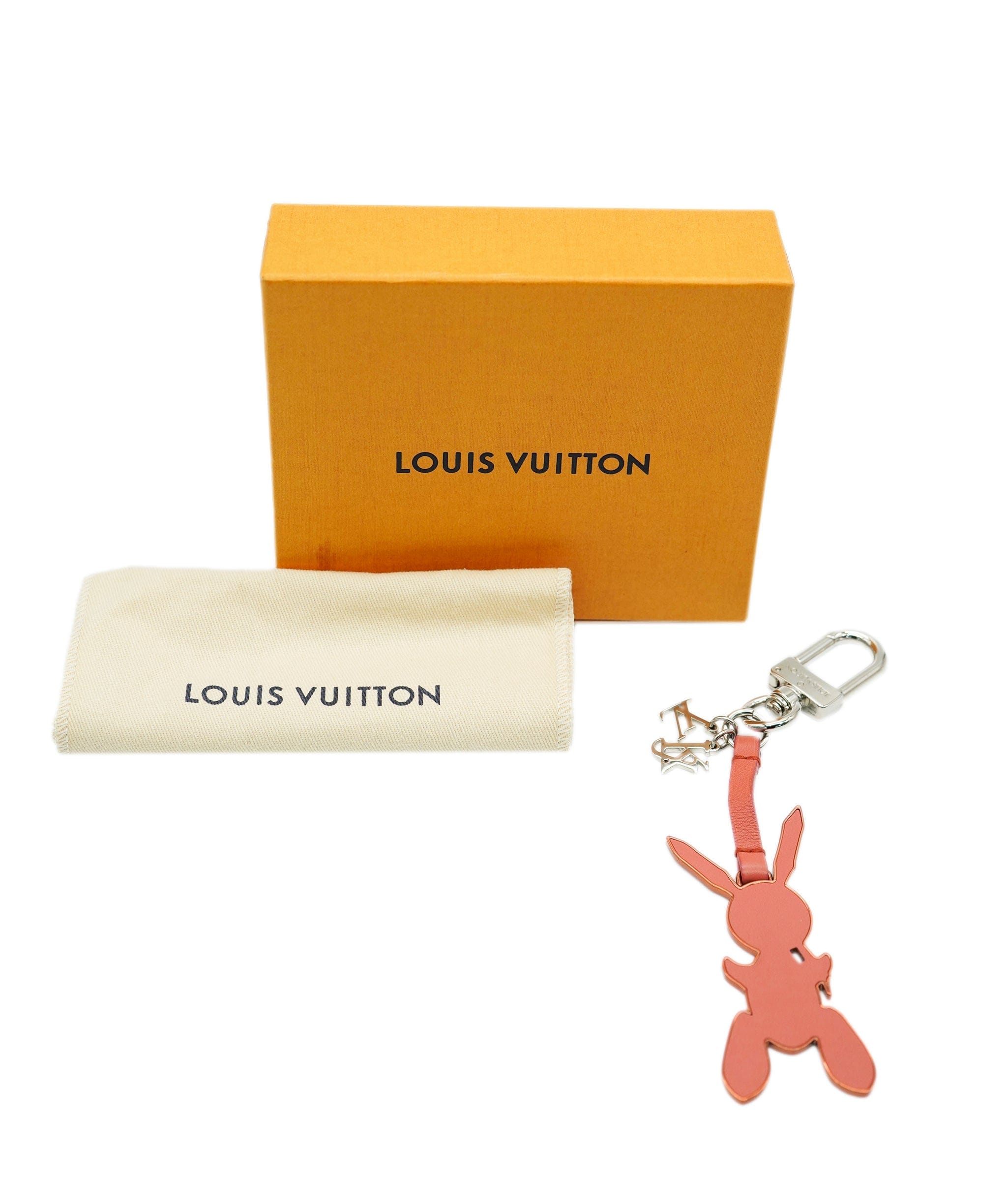 LOUIS VUITTON Jeff Coons Rabbit Charm Pink M62733 LV Auth 30505A DBXS1771