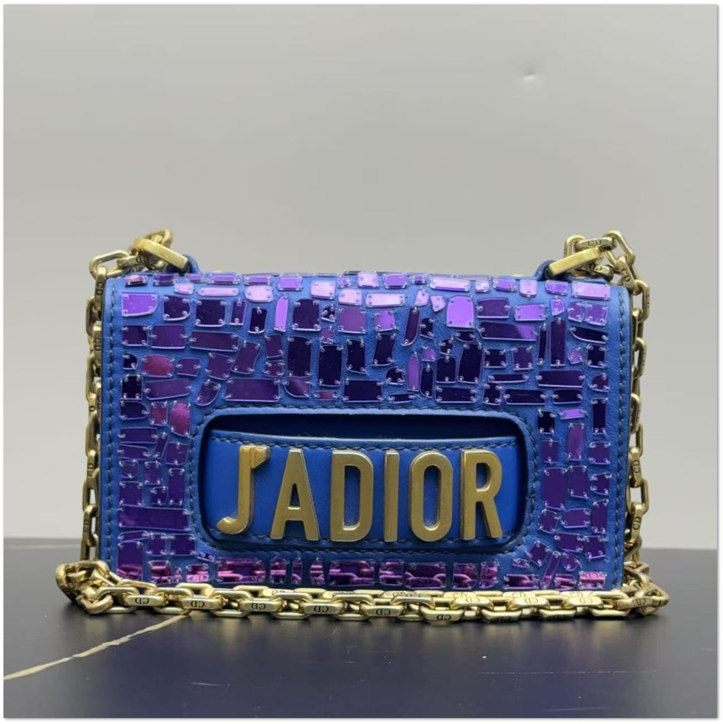 Dior Blue Sequin J'Adior Flap Shoulder Bag C19497259568