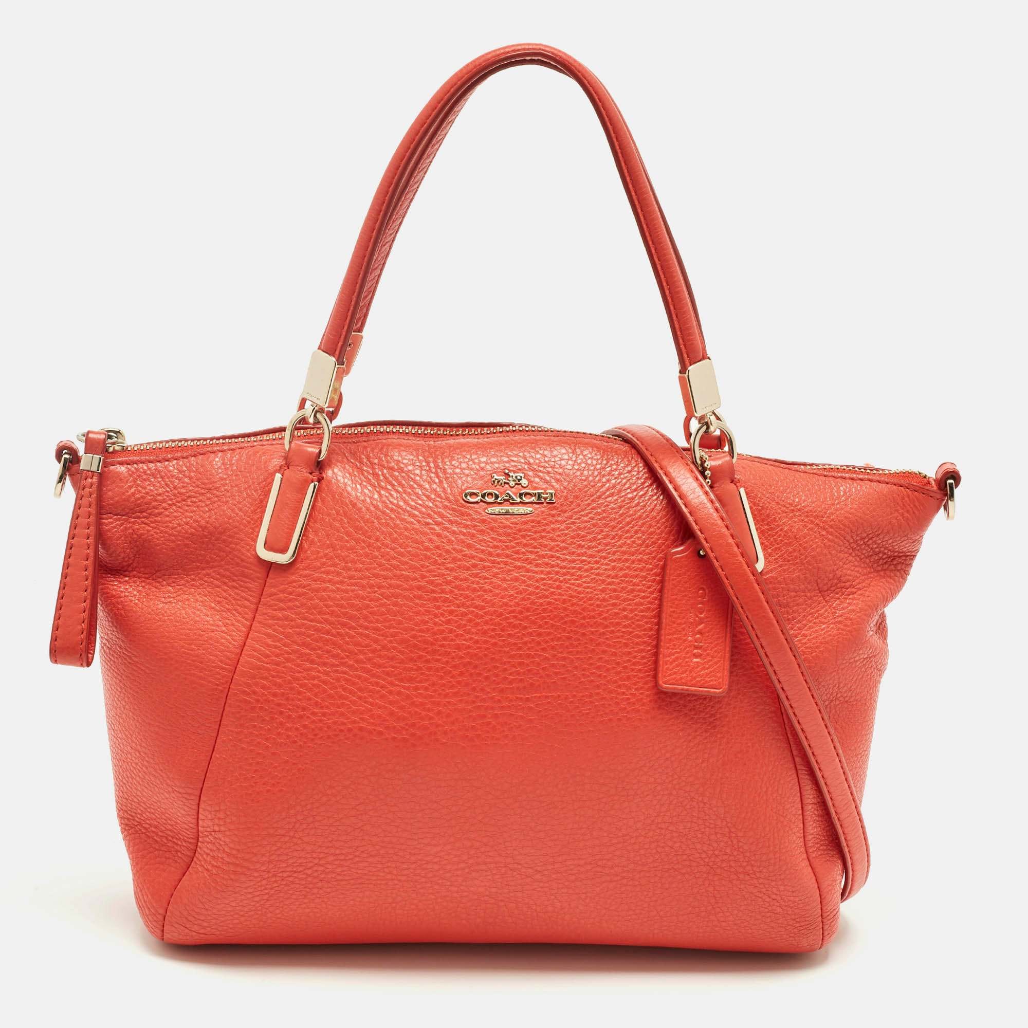 Coach Red Leather Small Kelsey Satchel