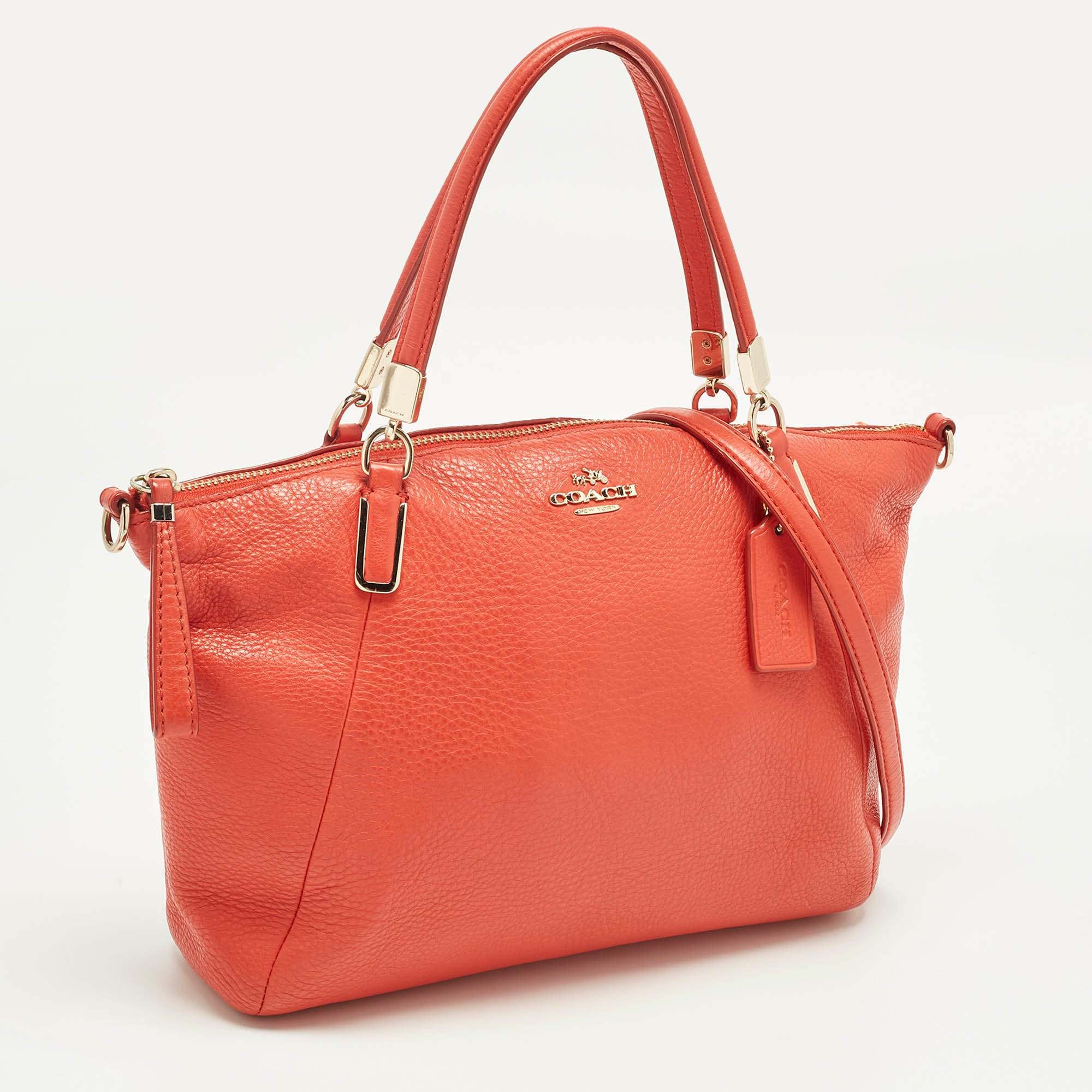 Coach Red Leather Small Kelsey Satchel