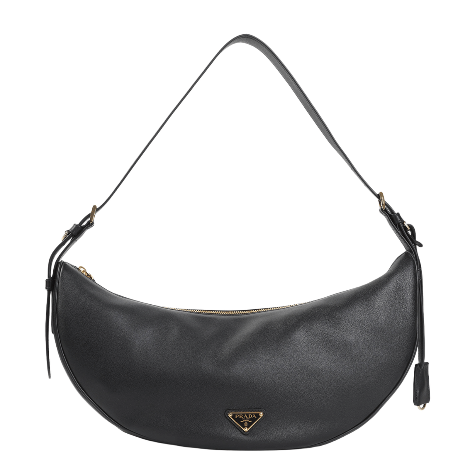 Prada Medium Calf Leather Handbag - Black