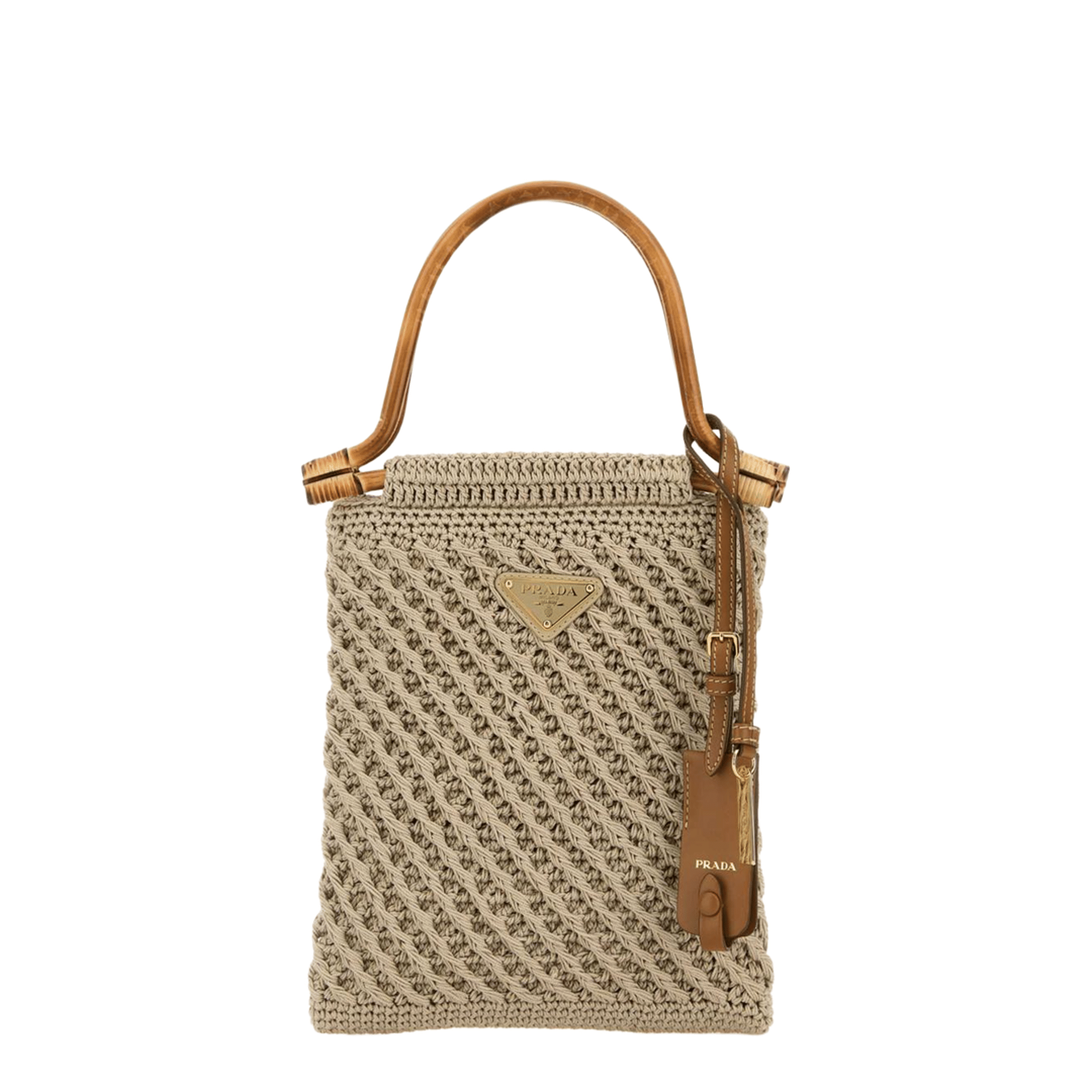 Prada Mini Cotton Crochet Handbag - Cord