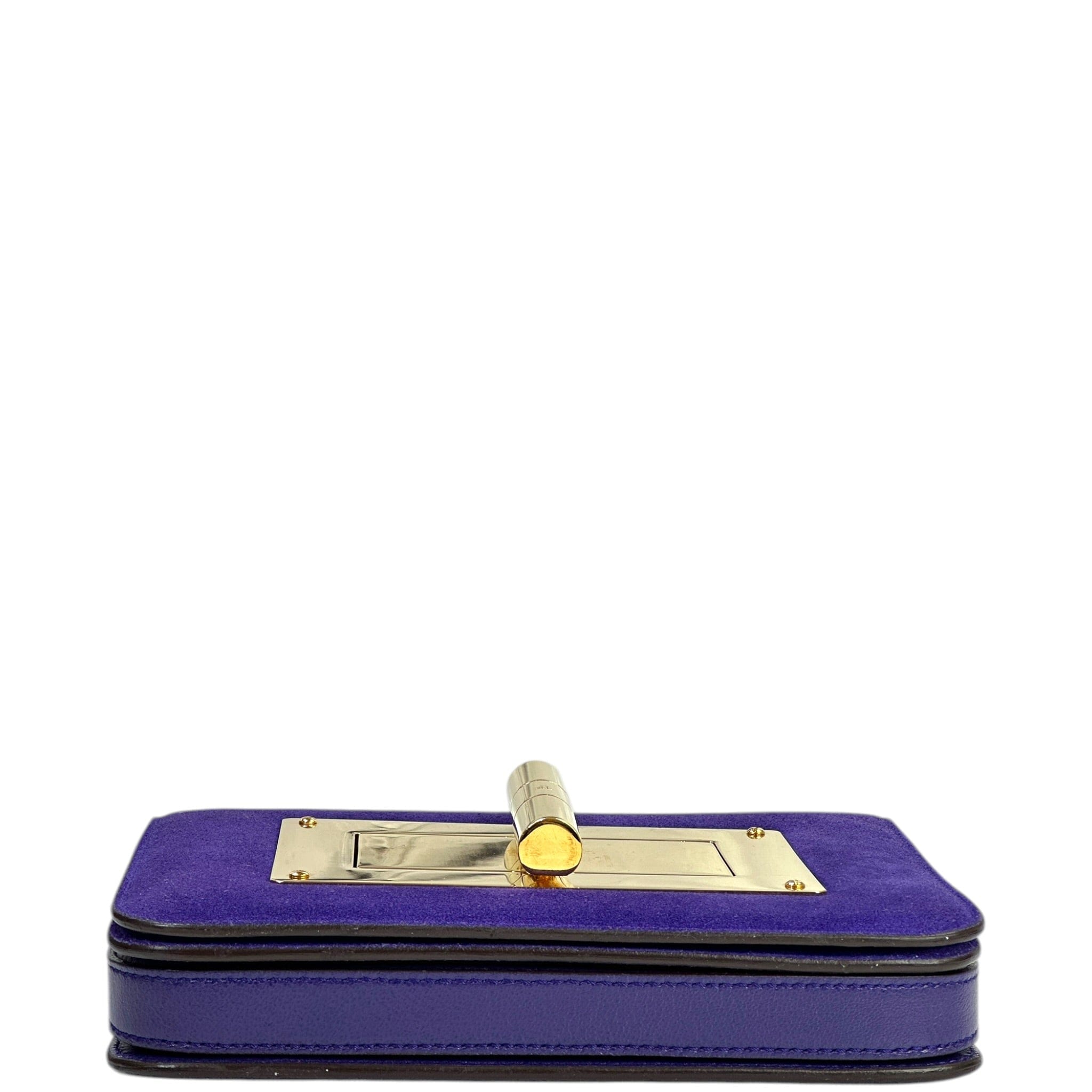 Tom Ford Natalia Crossbody Bag Small Purple Suede