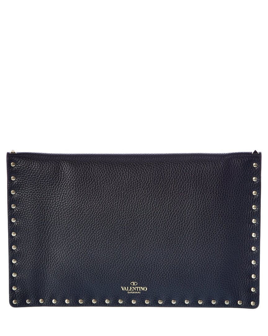 Valentino Rockstud Grainy Leather Pouch