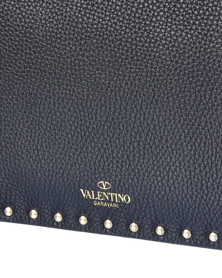 Valentino Rockstud Grainy Leather Pouch