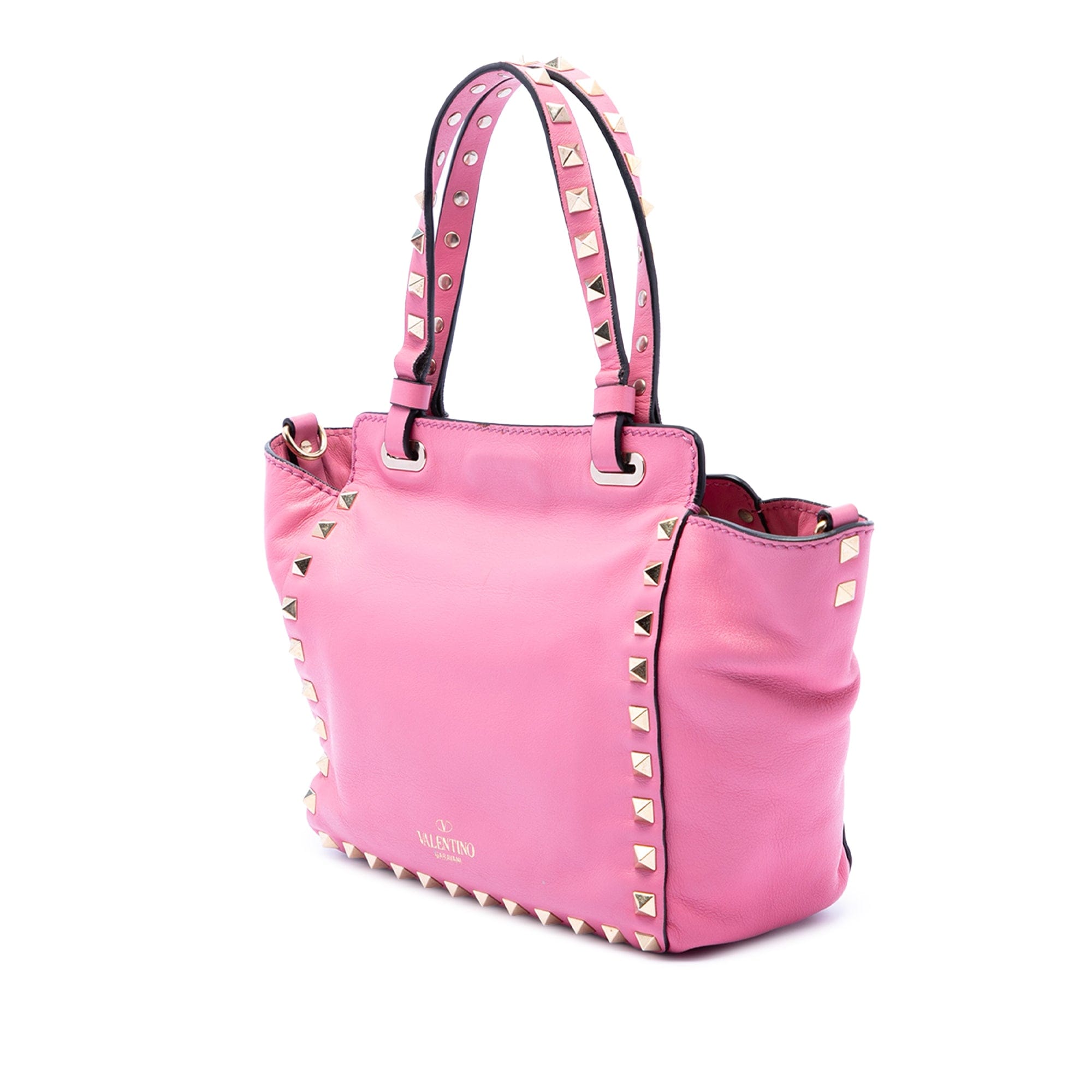 Valentino Mini Leather Rockstud Trapeze Satchel