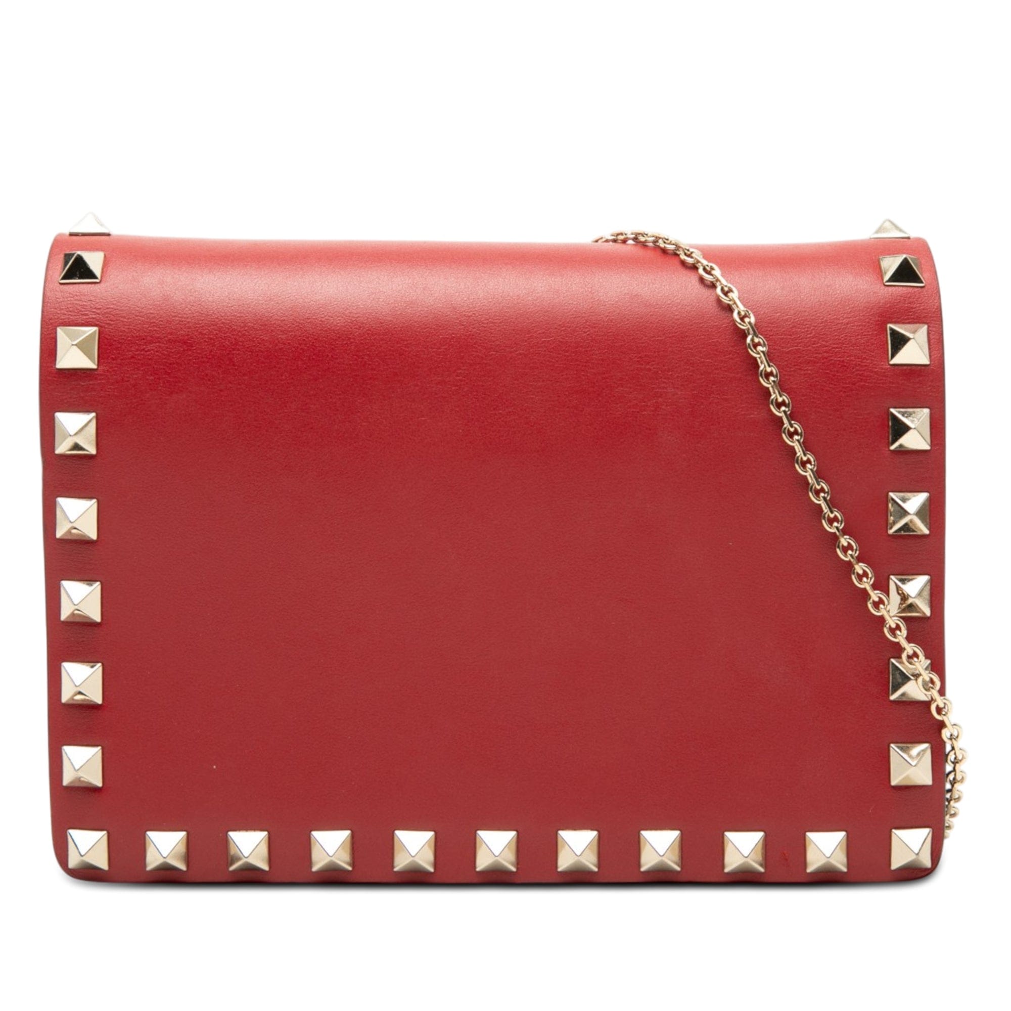 Valentino Leather Rockstud Chain Pouch
