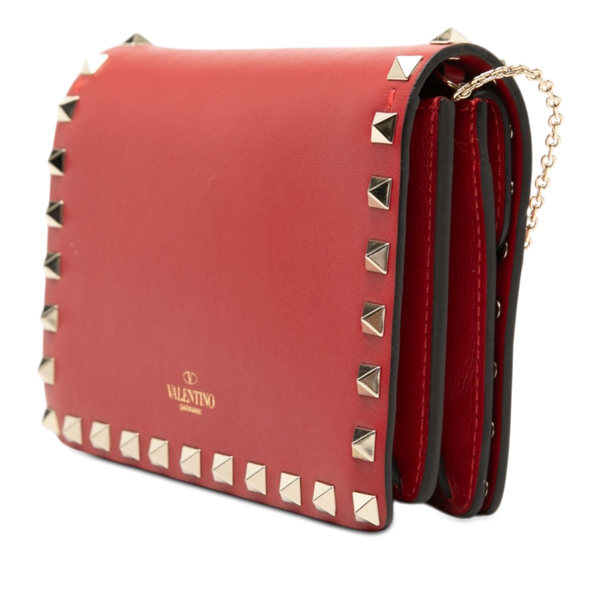 Valentino Leather Rockstud Chain Pouch