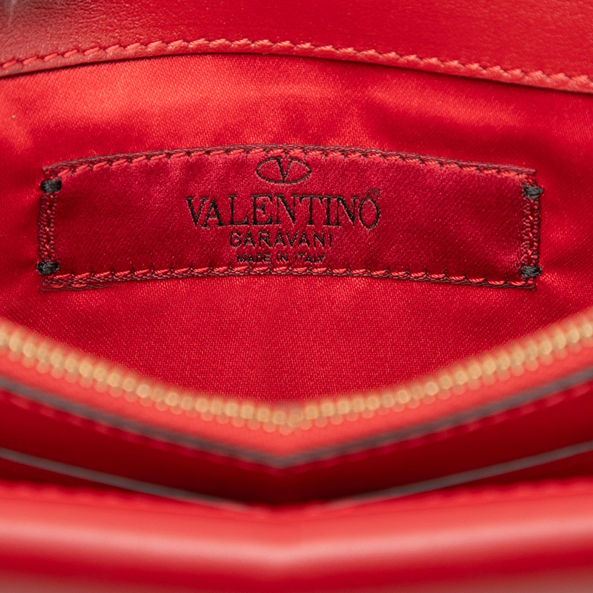 Valentino Leather Rockstud Chain Pouch