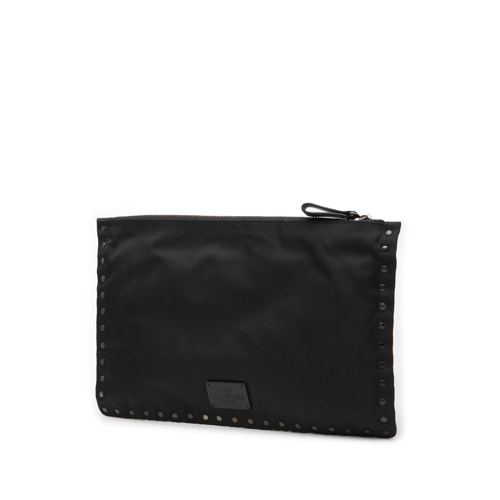 Valentino Nylon Rockstud Zip Pouch