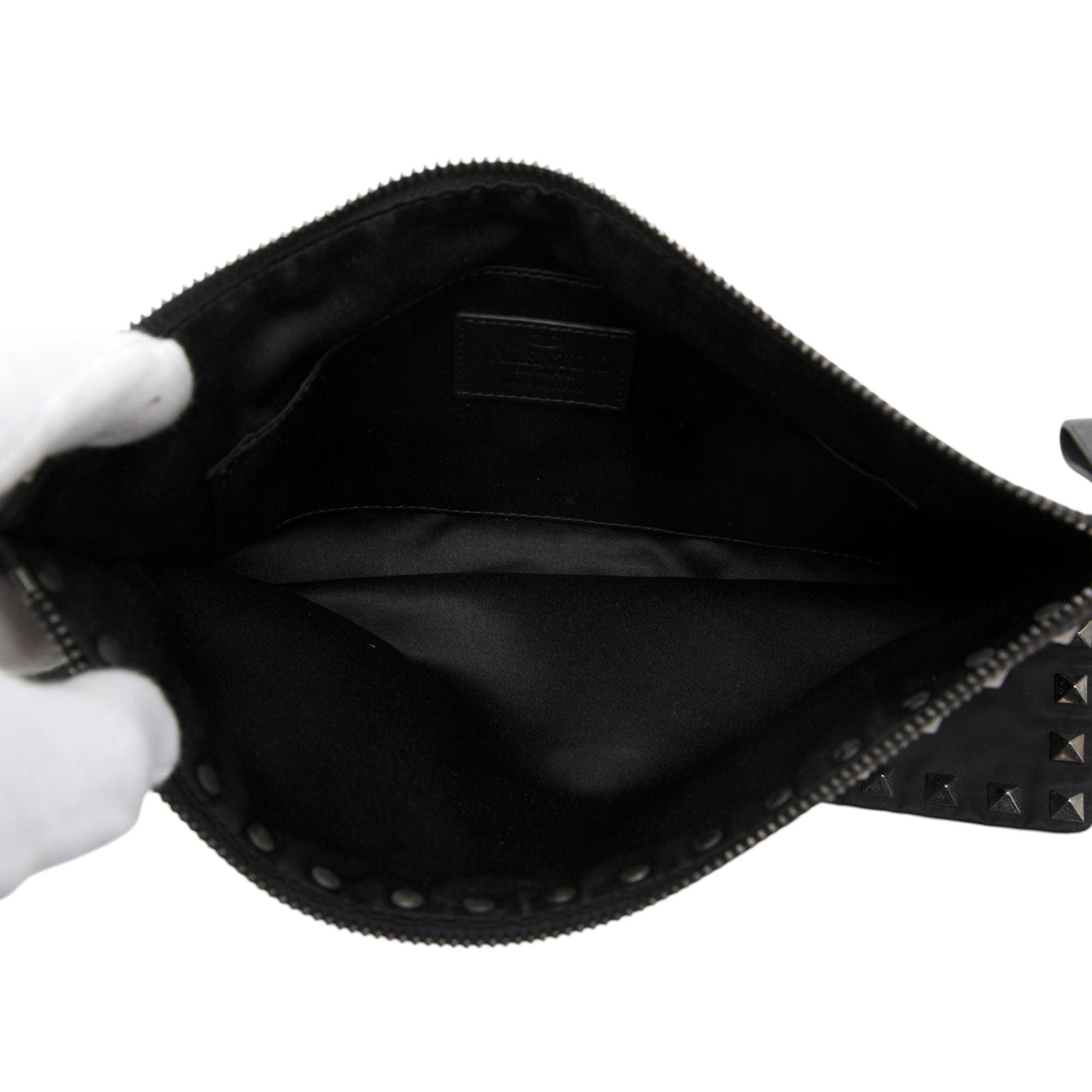 Valentino Nylon Rockstud Zip Pouch