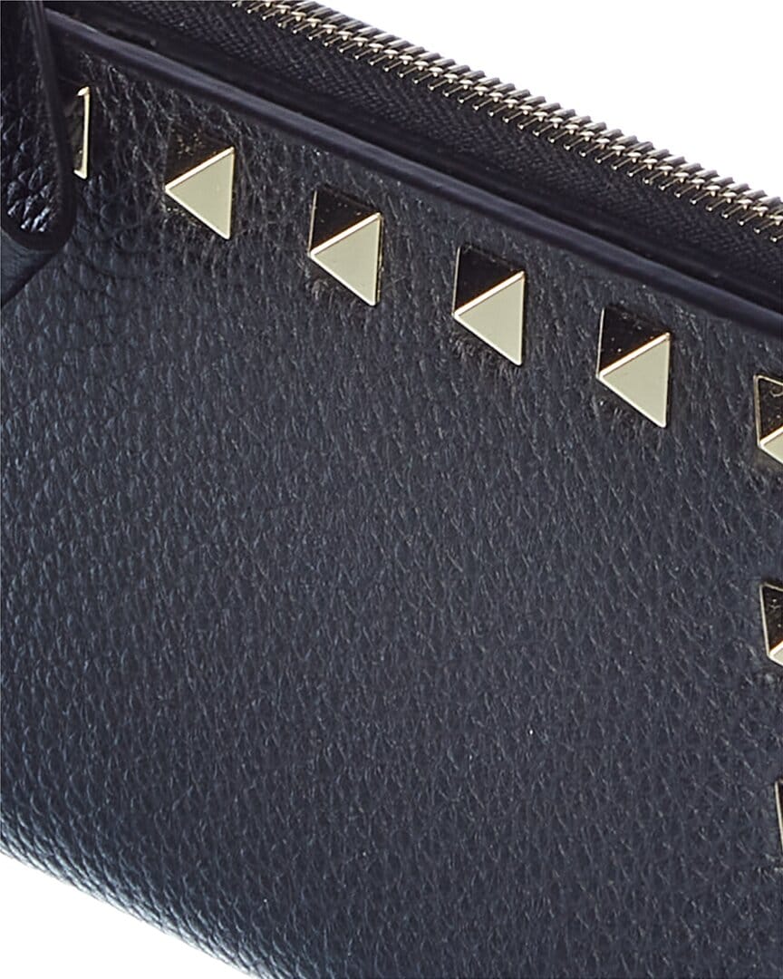Valentino Rockstud Leather Card Case