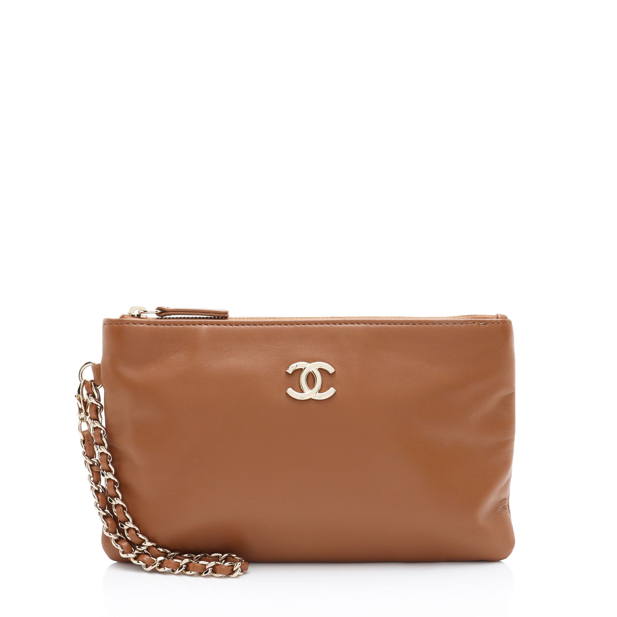 Chanel Lambskin CC Chain Pochette