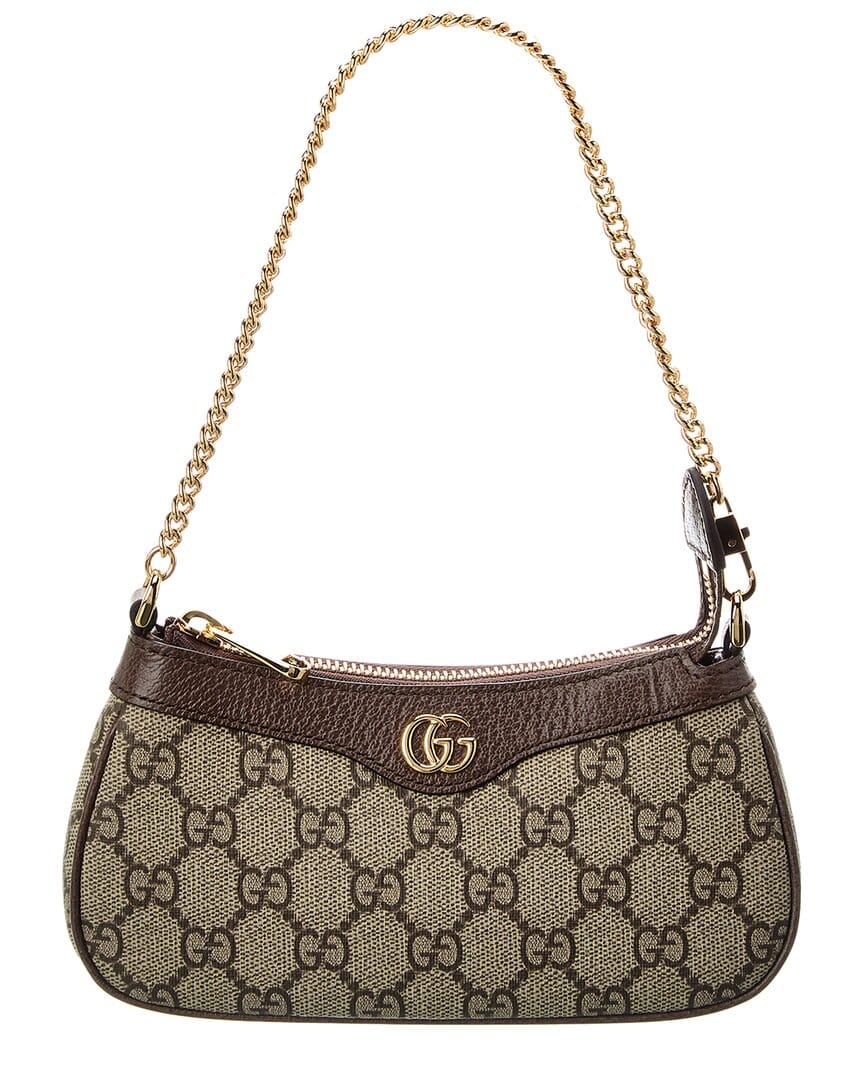 Gucci Ophidia Mini Gg Supreme Canvas & Leather Shoulder Bag