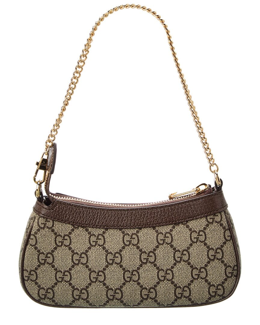 Gucci Ophidia Mini Gg Supreme Canvas & Leather Shoulder Bag