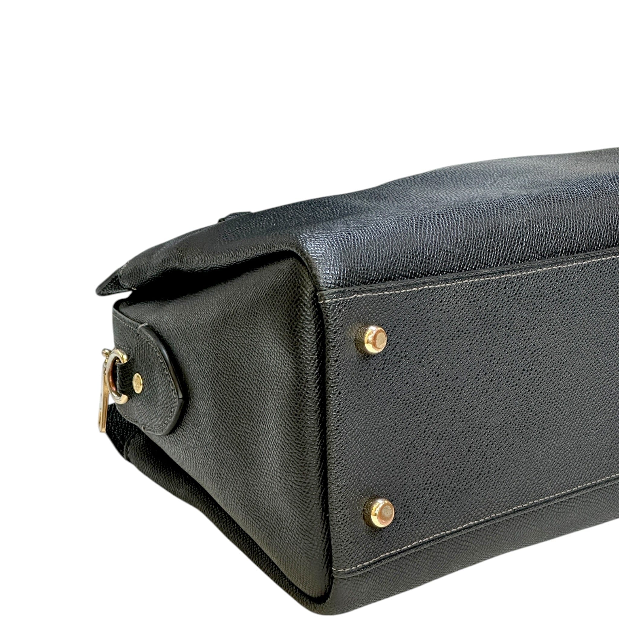 Coach Darcie Carryall Satchel Black Leather