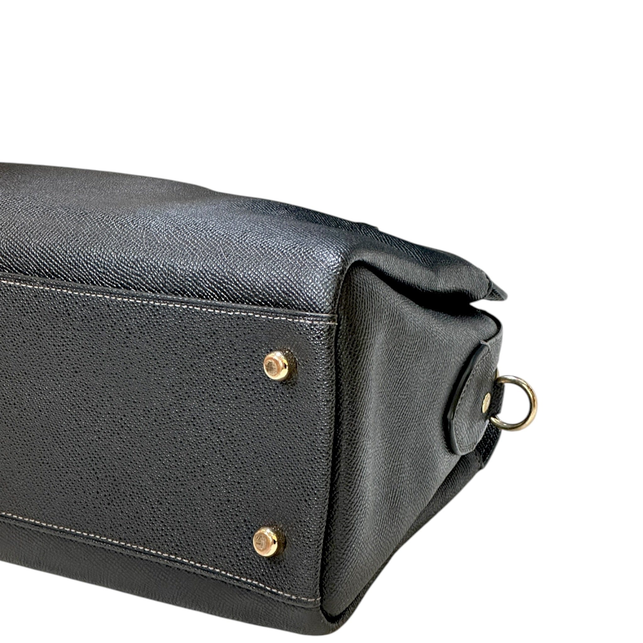 Coach Darcie Carryall Satchel Black Leather