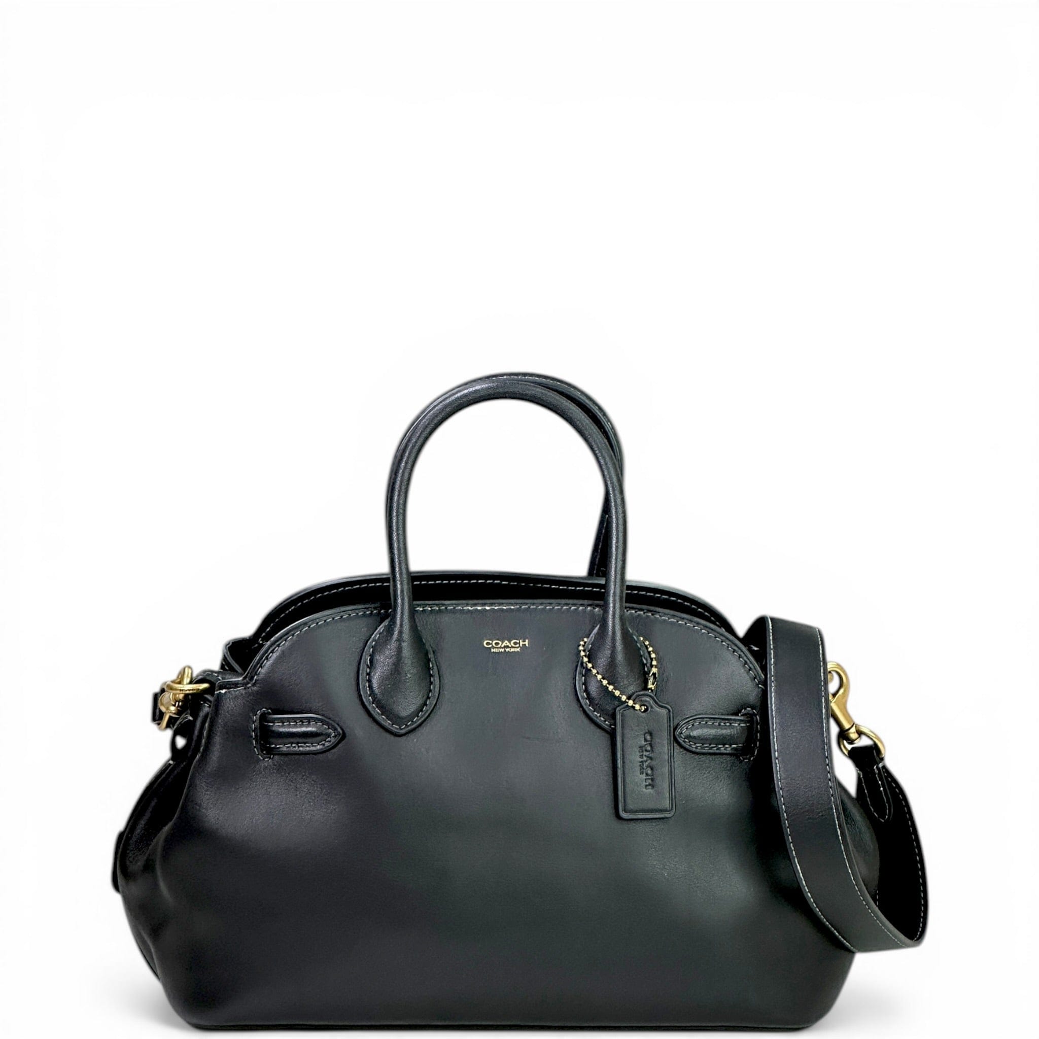 Coach Empire 26 Carryall Bag Medium Black Leather