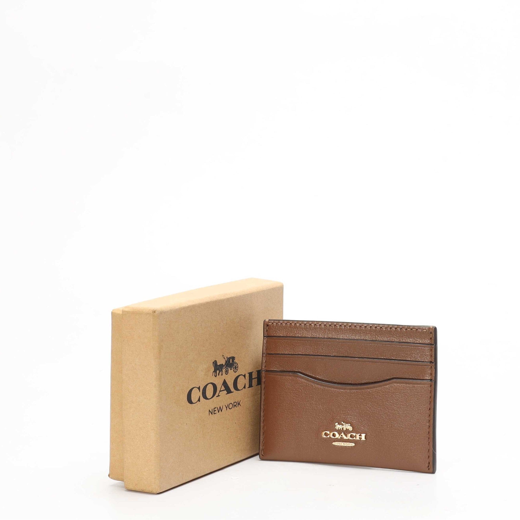 Coach Brown Slim Id Card Case