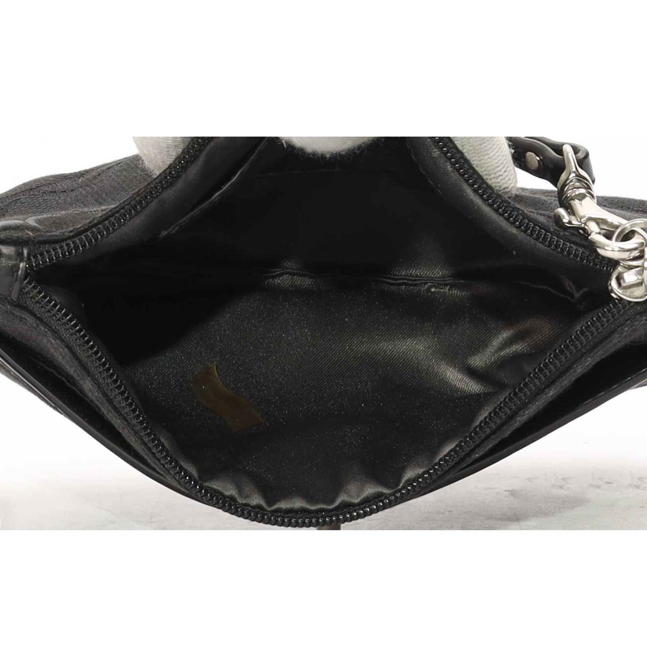 Coach Black Signature Turnlock Wristlet