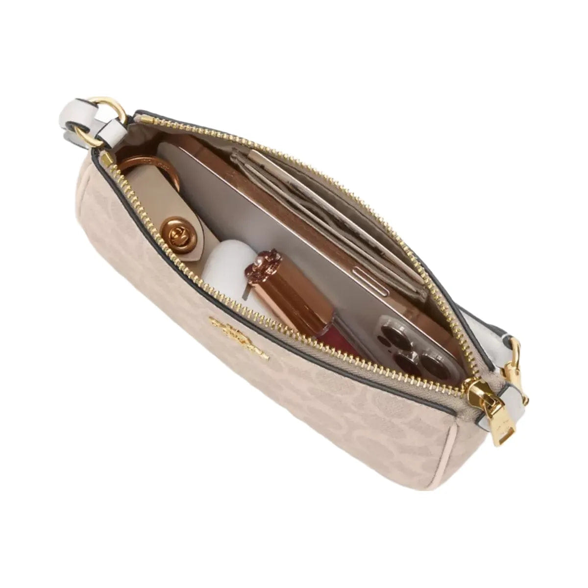 Coach Nolita 19 In Signature Canvas in Gold Sand Chalk