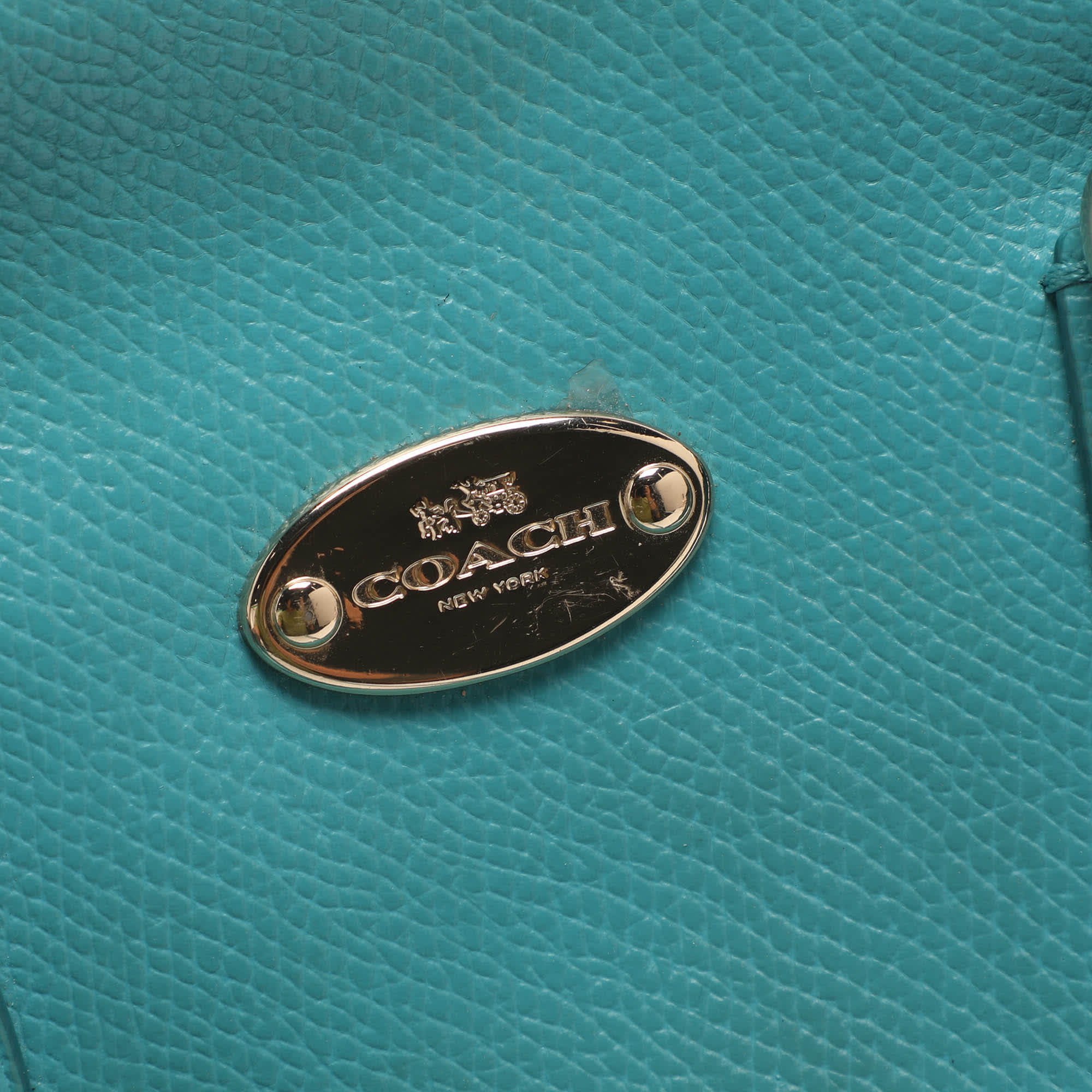 Coach Bennett Mini Turquoise Leather Satchel