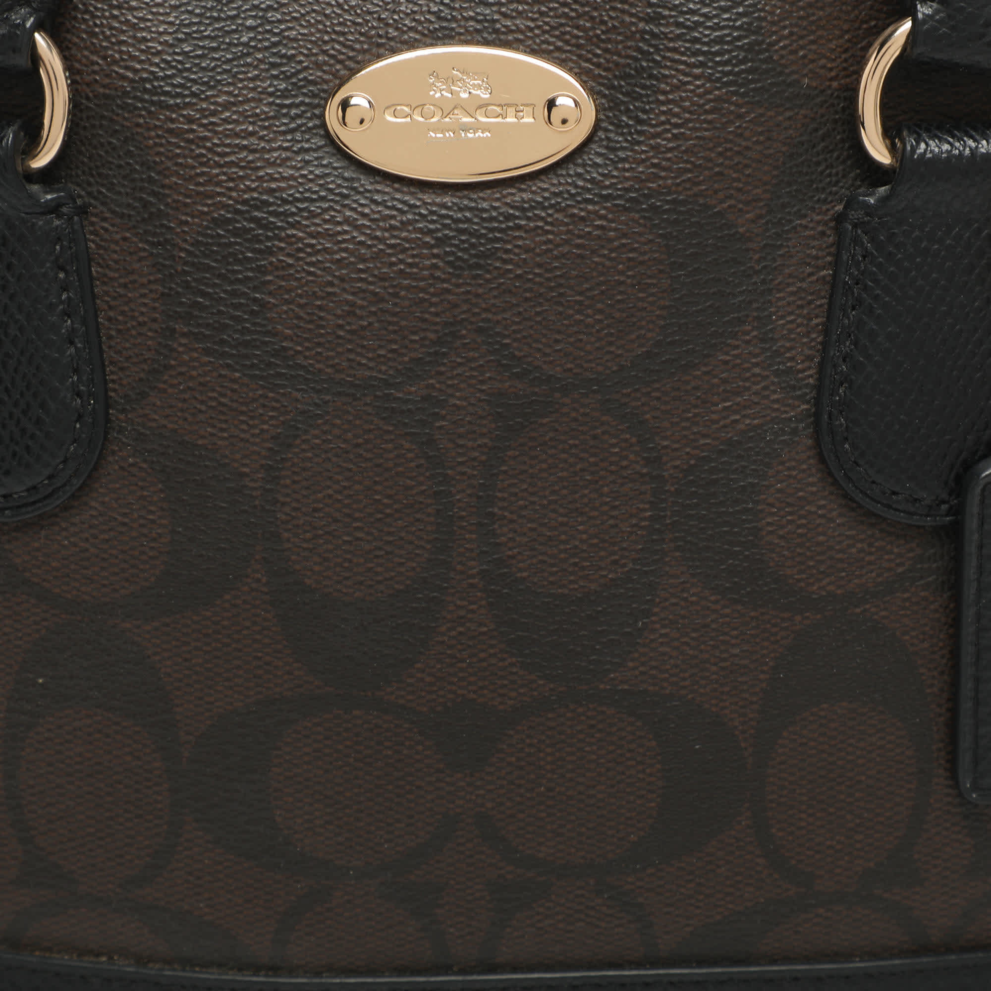 Coach Cora Dome Brown Signature Coated Canvas And Leather Satchel