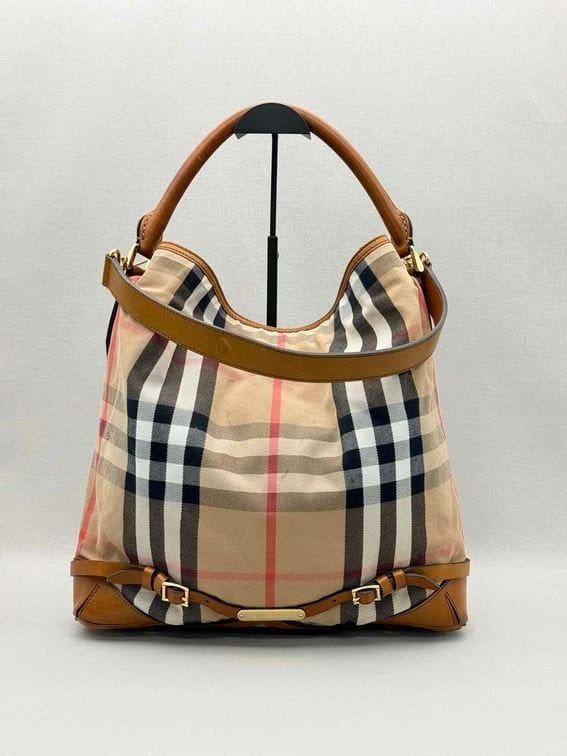 Burberry Bridle Beige Multicolor House Check Hobo bag