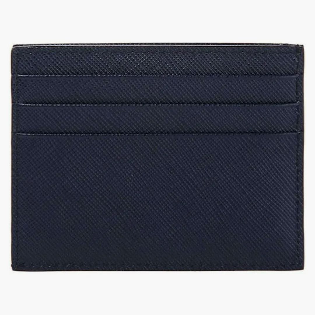 Prada Bifold Card Case (6 Card Slot) Saffiano Leather Navy