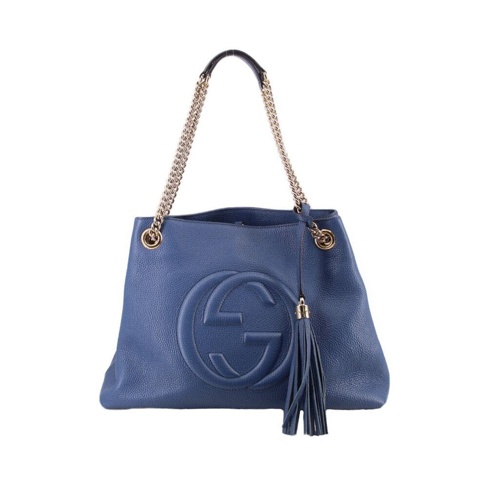 Gucci SOHO CHAIN TOTES BLUE