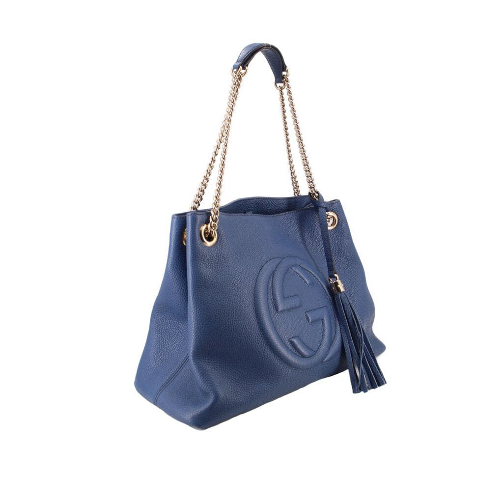 Gucci SOHO CHAIN TOTES BLUE