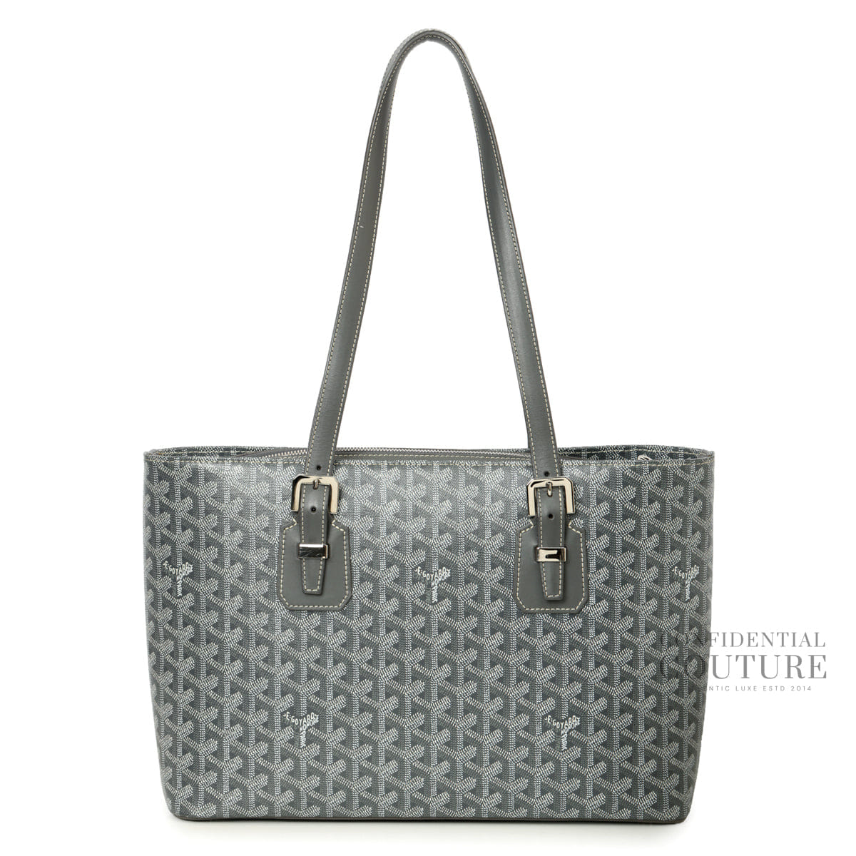 Goyard Grey Chevron Print Coated Canvas Okinawa PM Tote Bag