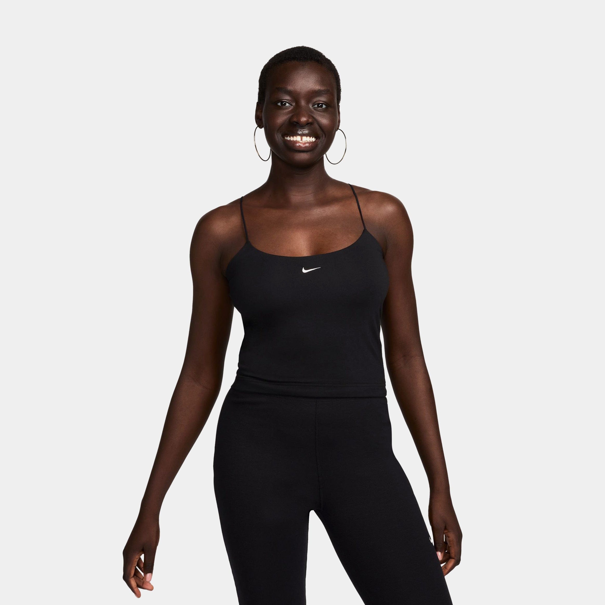 Nike NSW Chill Knit Cami Womens Tank Top (Black)