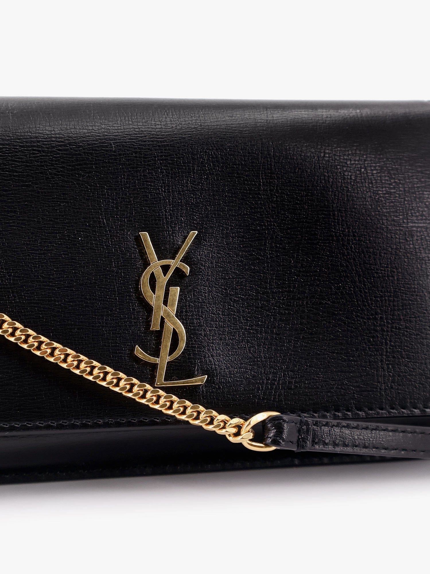 Saint Laurent Women Cassandre Monogram Leather Crossbody Bag