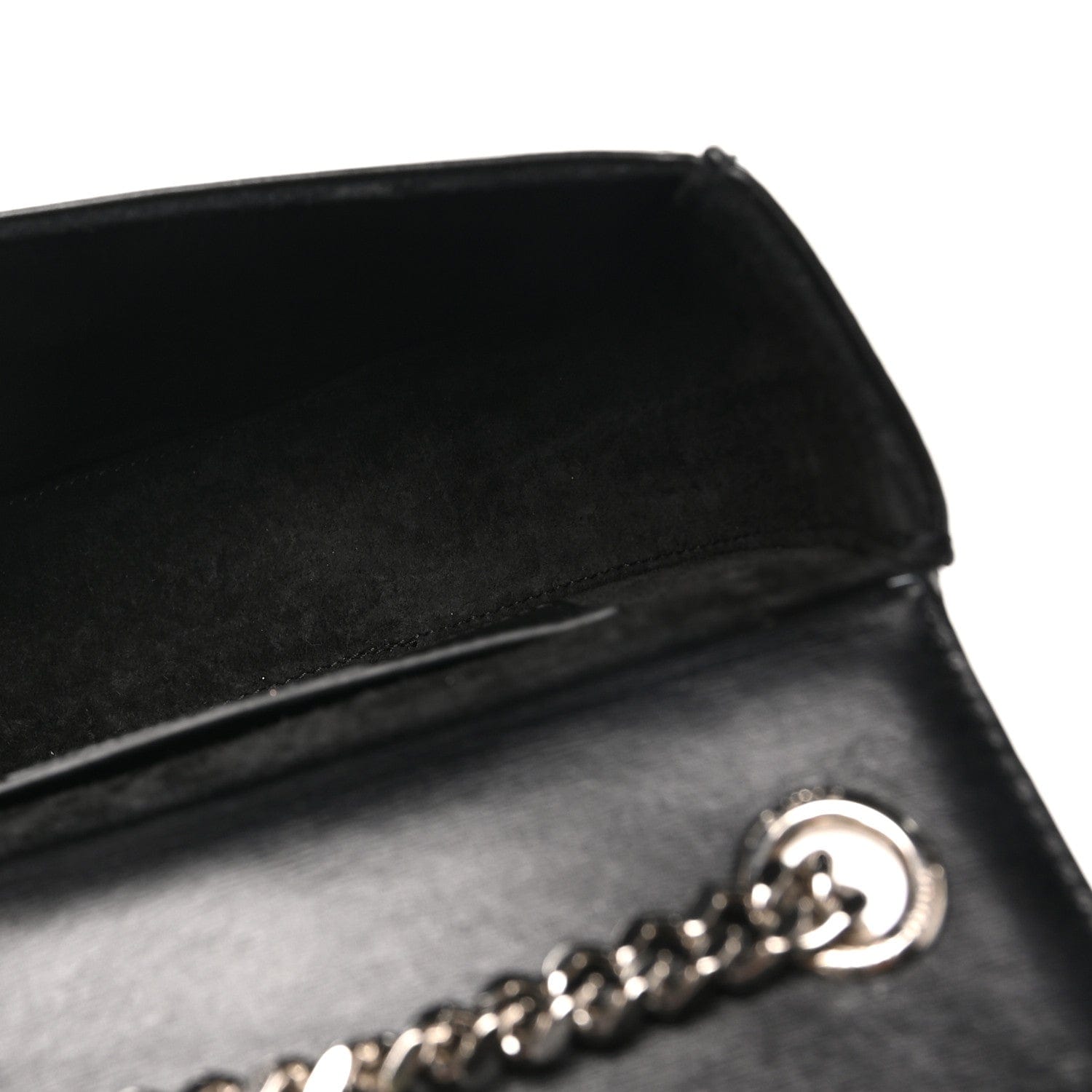 Saint Laurent Box Calfskin Grommet Crossbody Bag Black