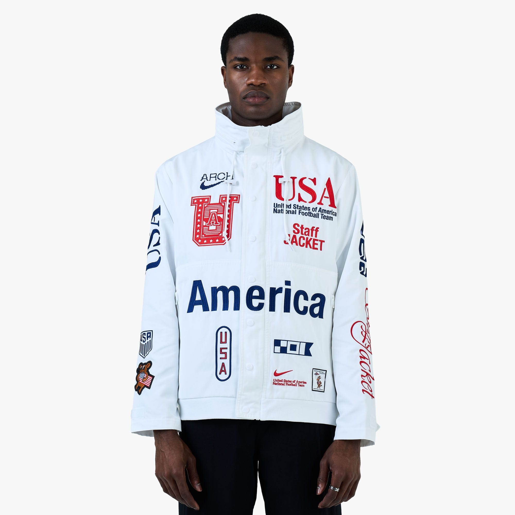 Nike x USA x VAA Woven Staff Jacket White / Deep Royal Blue