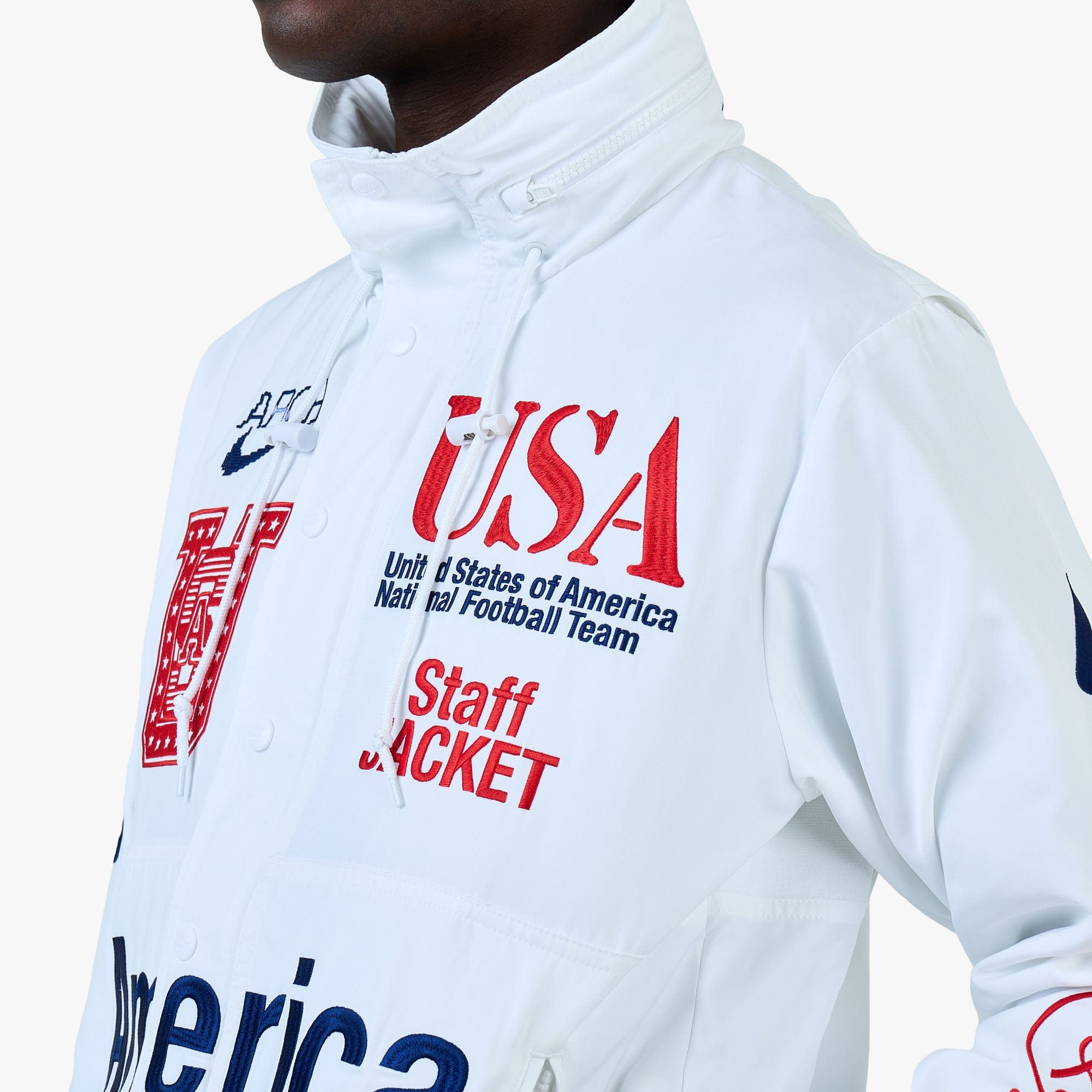 Nike x USA x VAA Woven Staff Jacket White / Deep Royal Blue