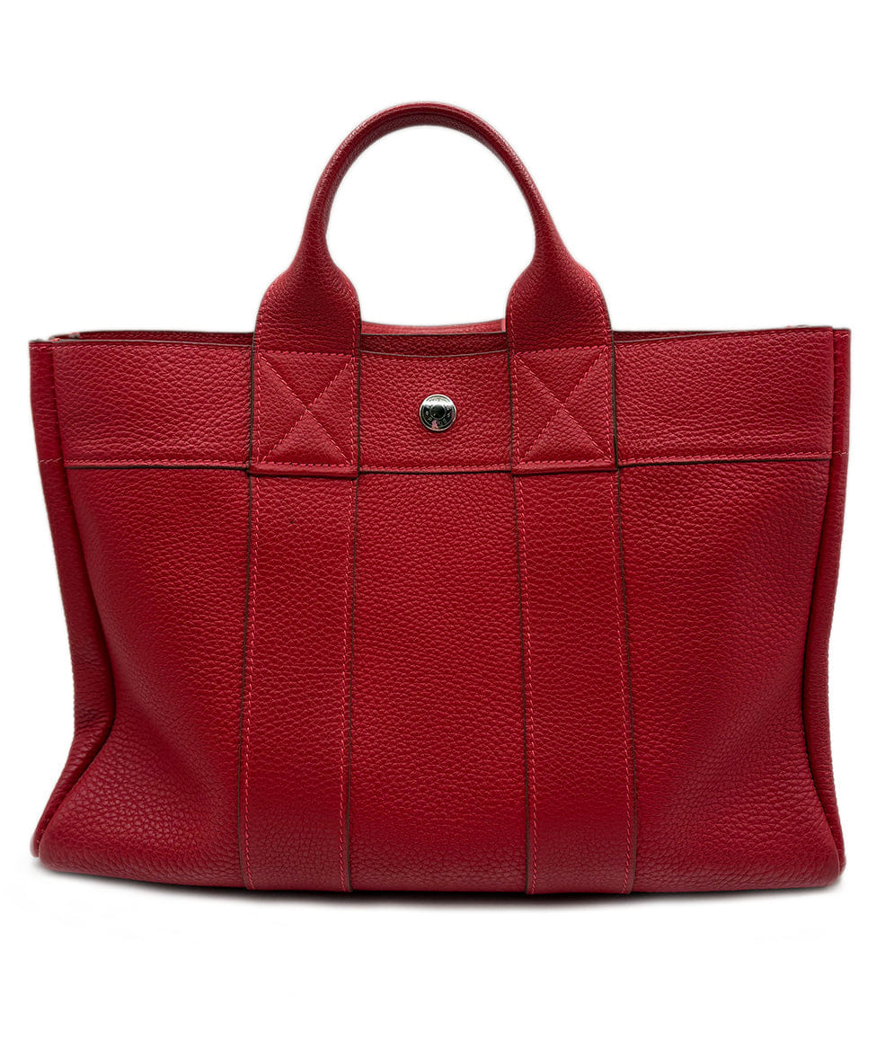 Hermes Fouroulou MM Red Leather Tote