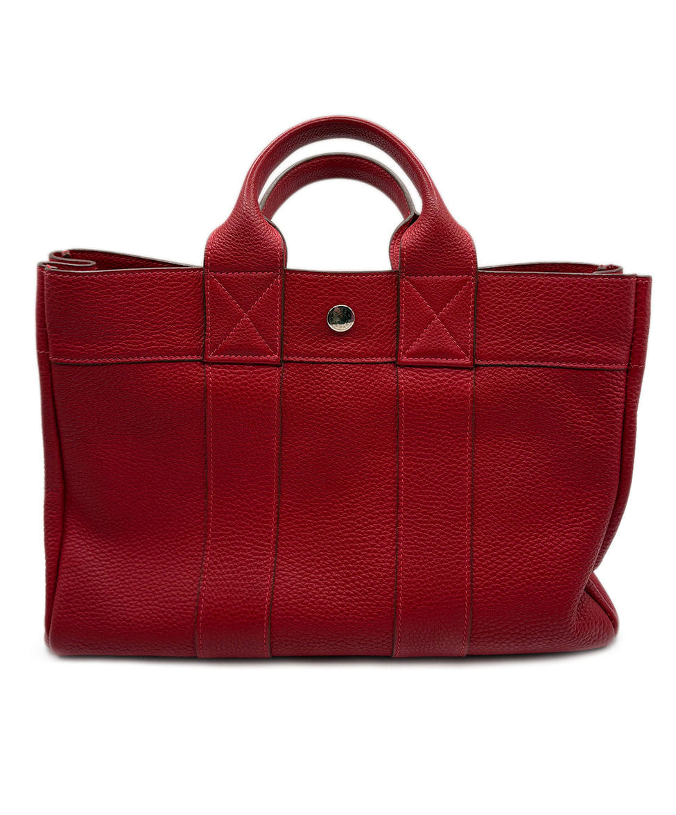 Hermes Fouroulou MM Red Leather Tote