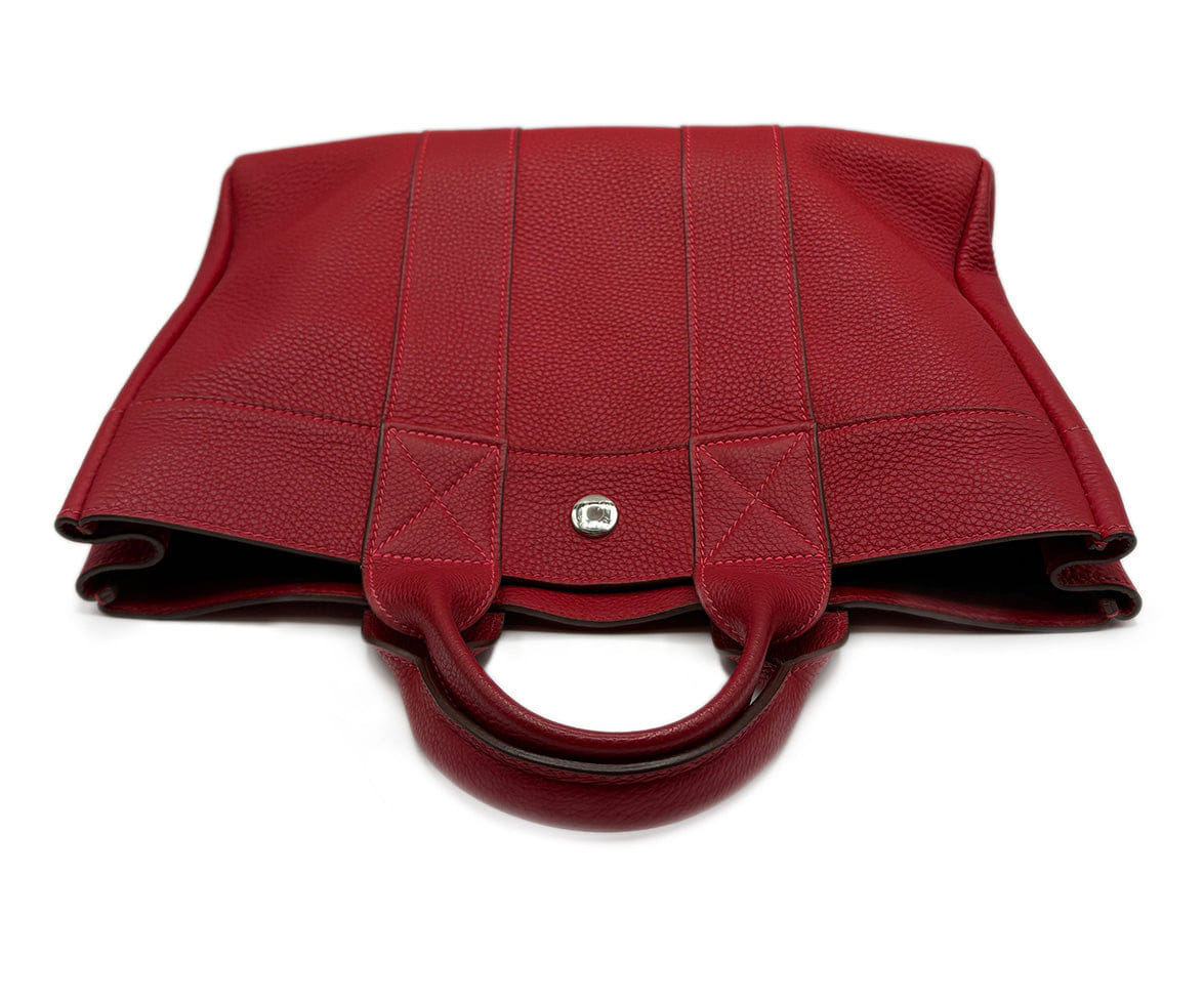 Hermes Fouroulou MM Red Leather Tote
