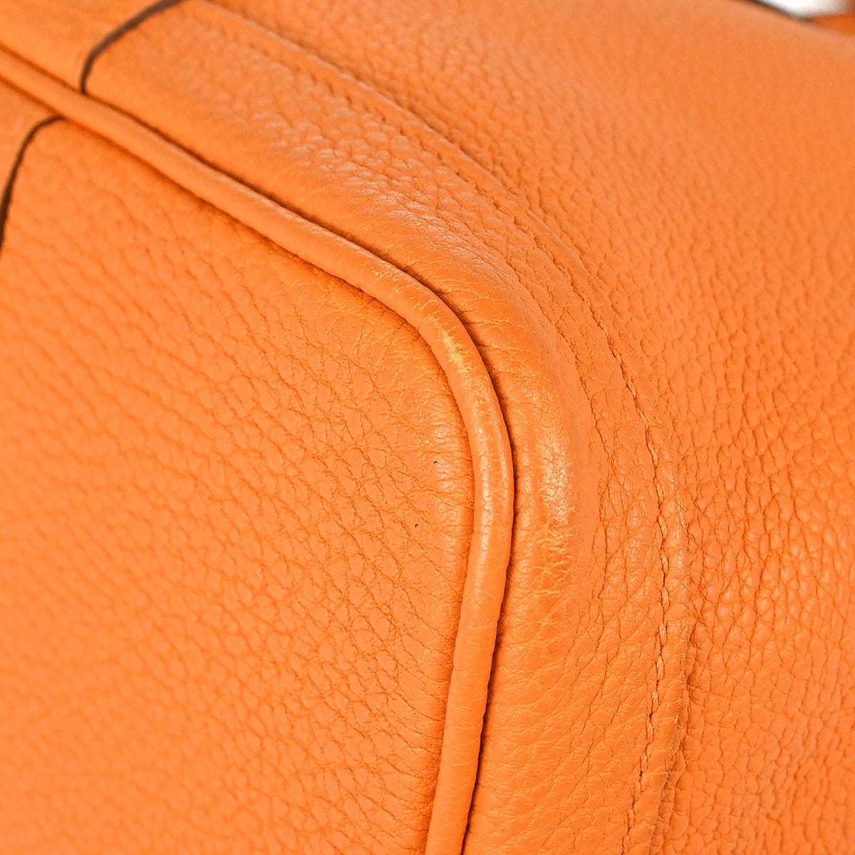 Hermes Orange Negonda Garden Party 36 PM Tote Handbag