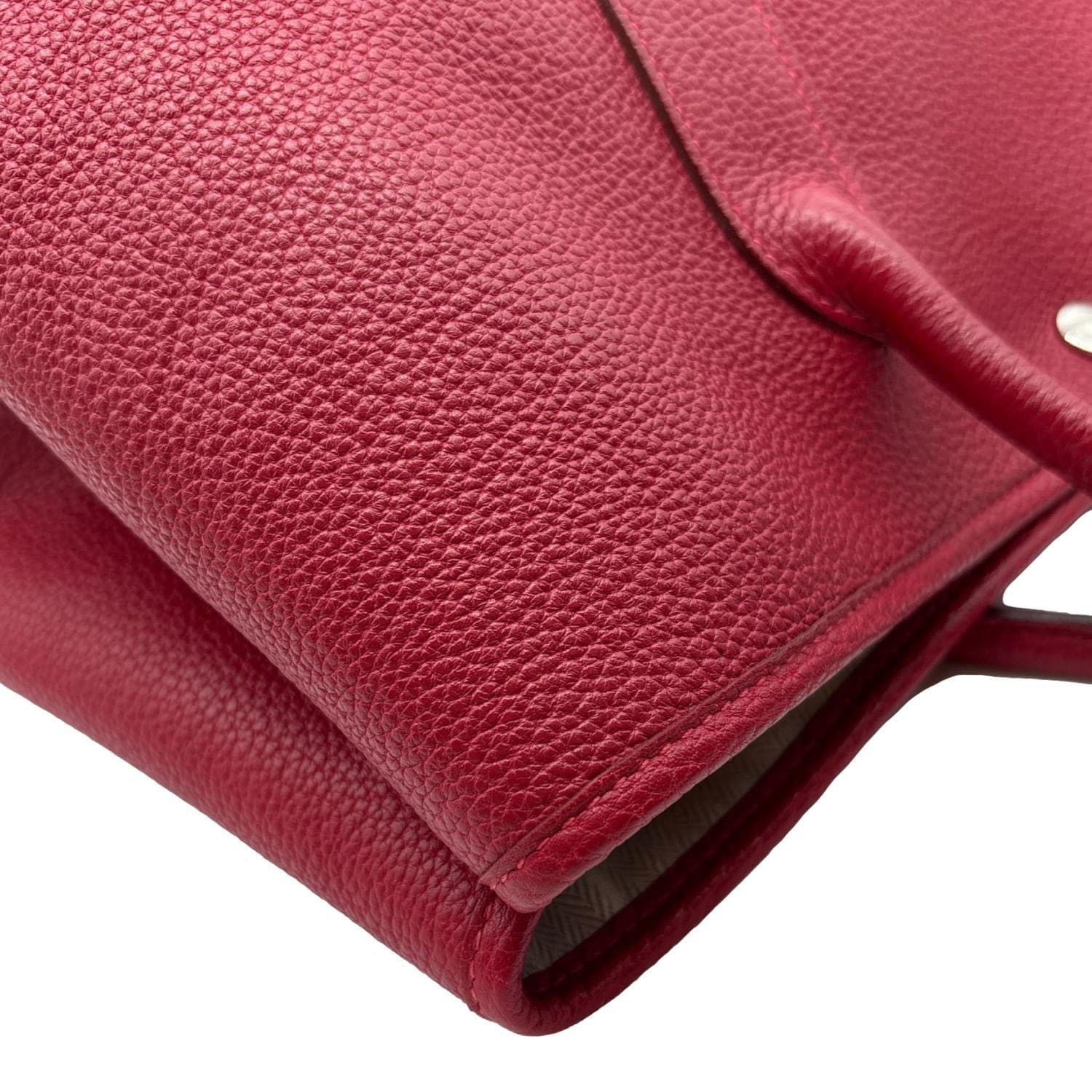 HERMES Garden Party 36 Negonda Leather Tote Bag Red