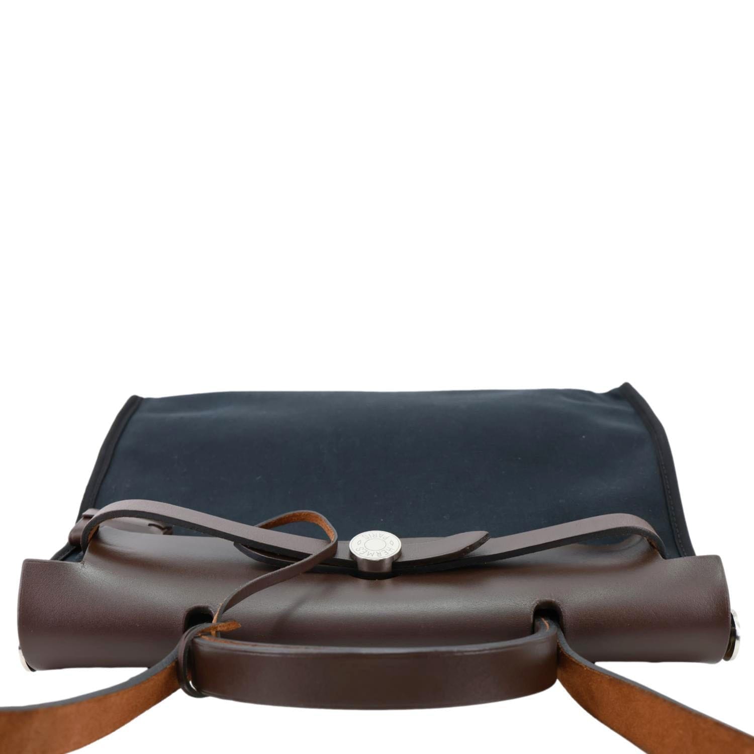 HERMES Herbag 31 PM Canvas Tote Shoulder Bag Black