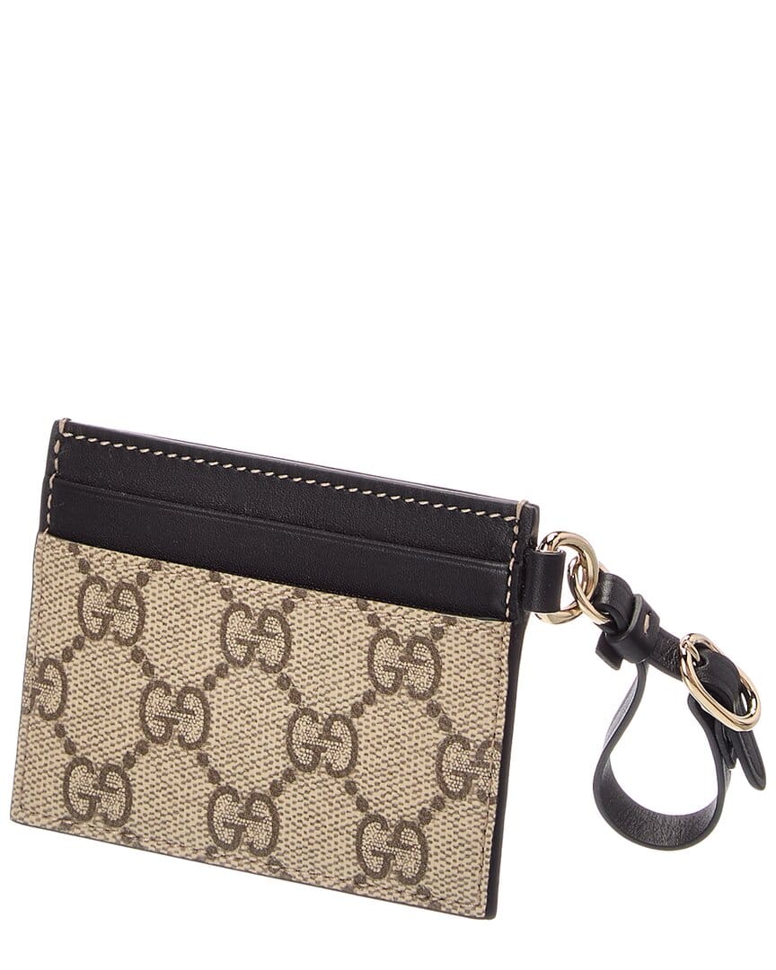 Gucci Gg Supreme Gg Canvas & Leather Card Case