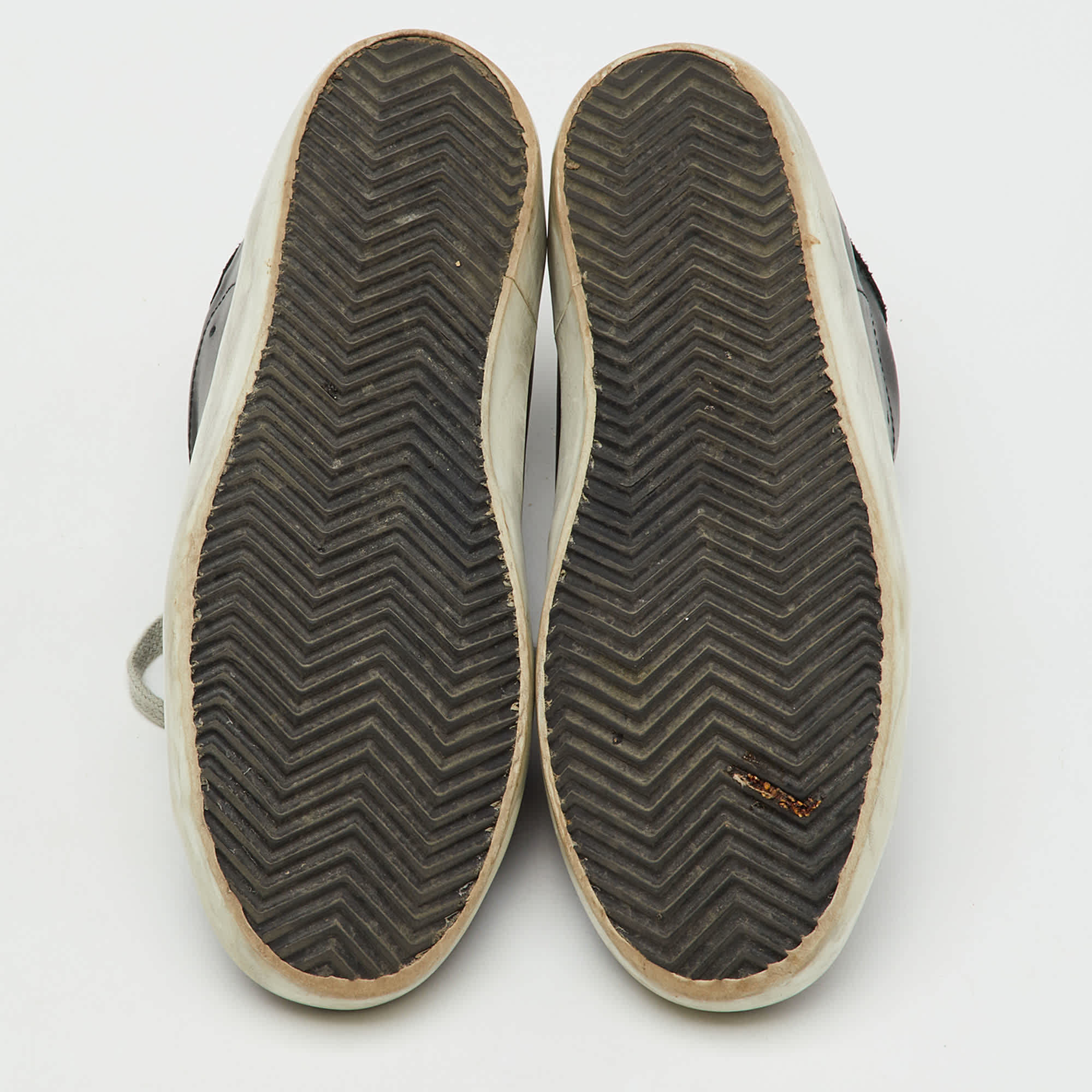 Golden Goose Black Leather Superstar Low Top Sneakers