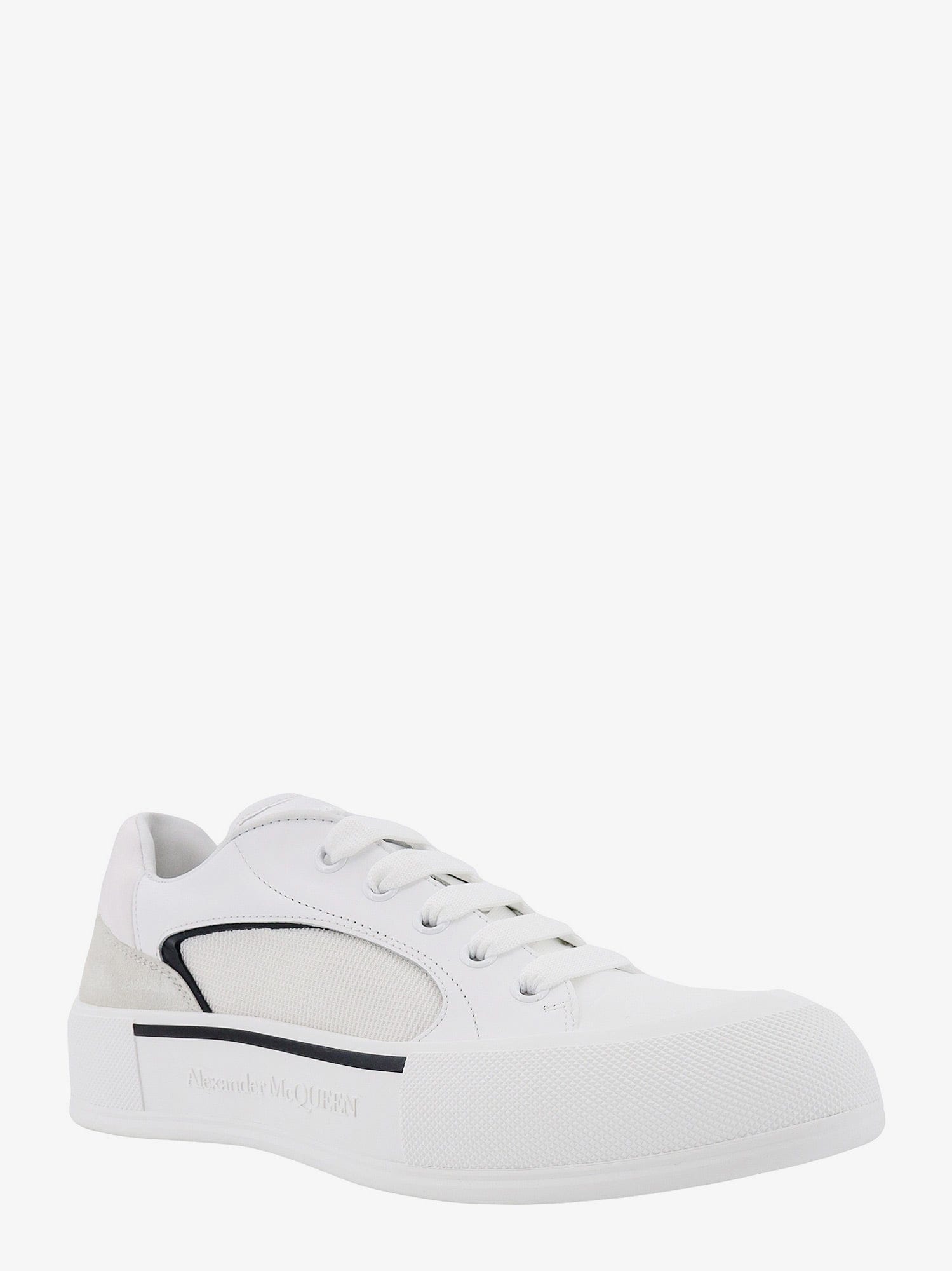 Alexander McQueen Leather and canvas sneakers