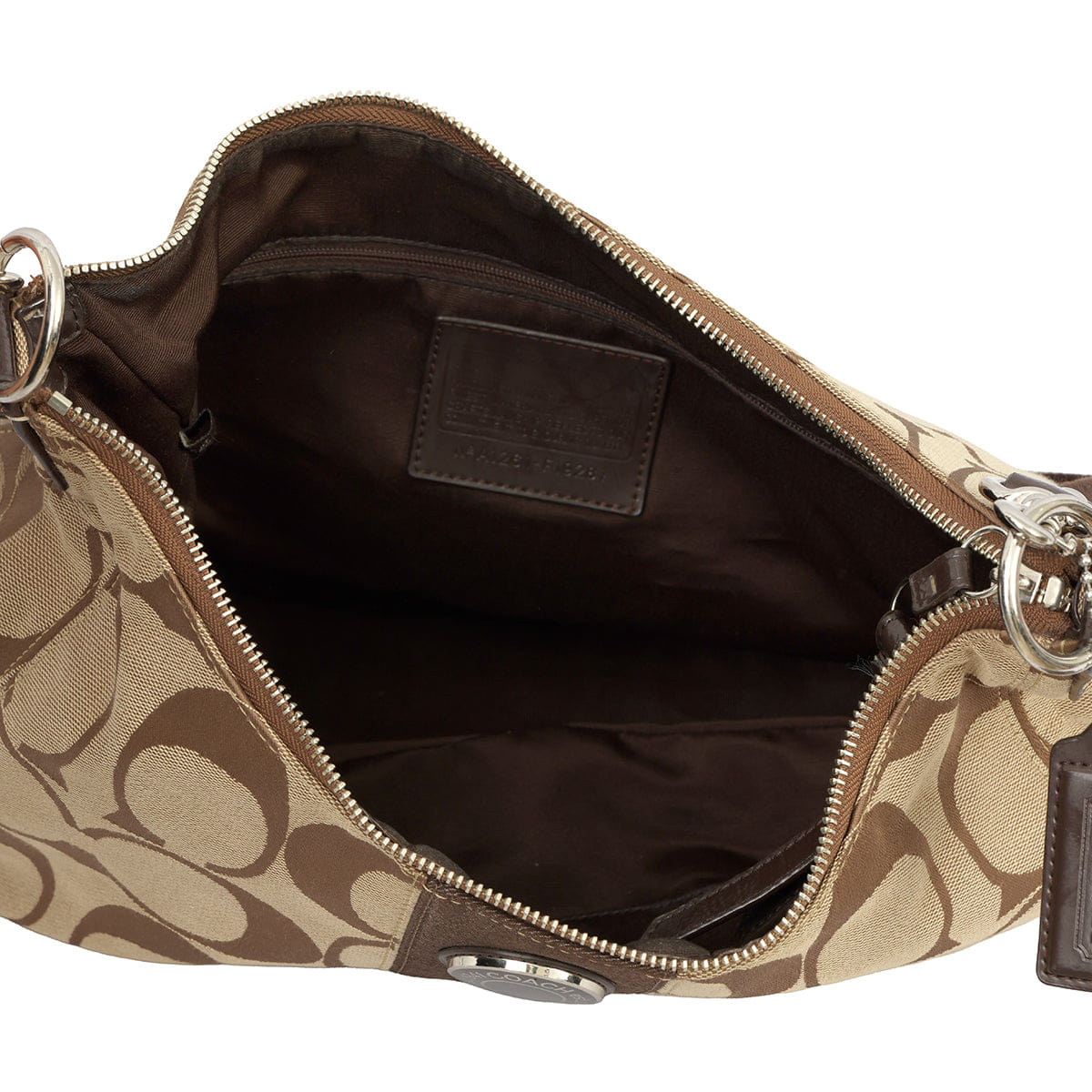 COACH SIGNATURE STRIPE CONVERTIBLE HOBO SHOULDER BAG
