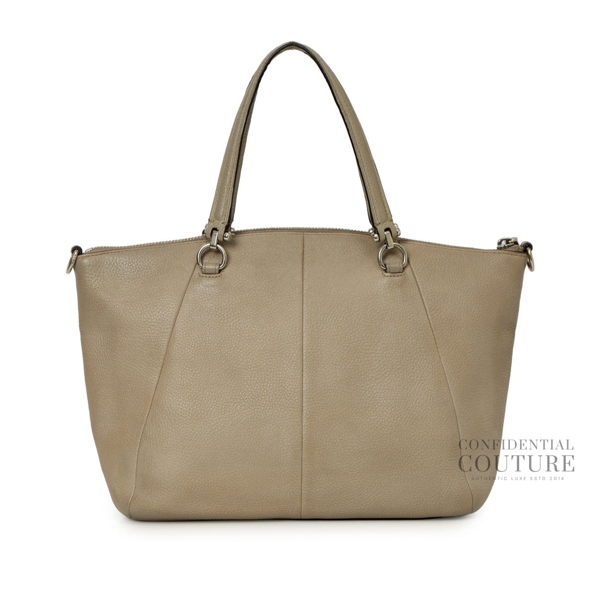 Coach Pebbled Beige Leather Prairie Shoulder Bags