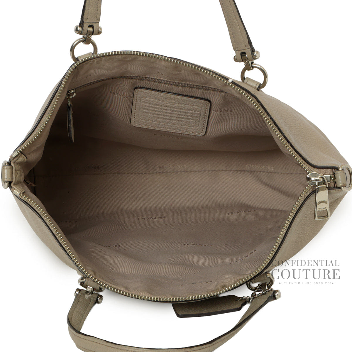 Coach Pebbled Beige Leather Prairie Shoulder Bags